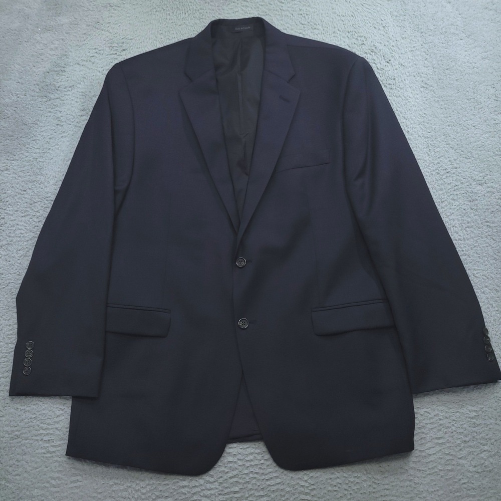 Lauren Ralph Lauren‎ Mens 46R (42.5) Navy Blue Wool Two Button Blazer Jacket